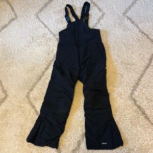 Land's End Kids Waterproof Insulated Iron Knee Snow Bibs - Black, Size 8